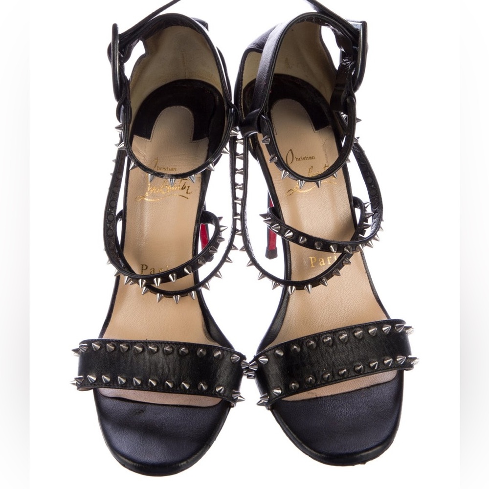 CHRISTIAN LOUBOUTIN Black Choca Lux 120 Heels size 37